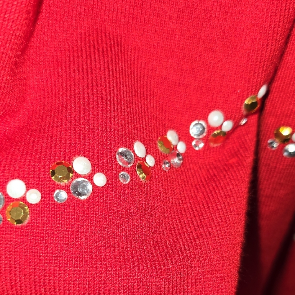 Ruby Rd. Red Crewneck Knit Top - Picture 4 of 4